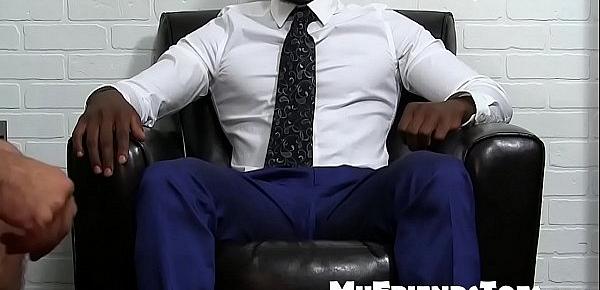  Hunky black dudes feet are soaked after a good toe licking